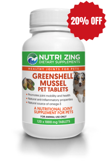 Nutri Zing Greenshell&trade; Mussel Pet Tablets